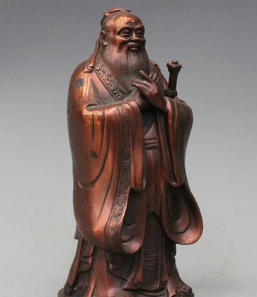  502 + Китайская известная история Бронзовый мыслитель и просветитель Confucius Kong Zi