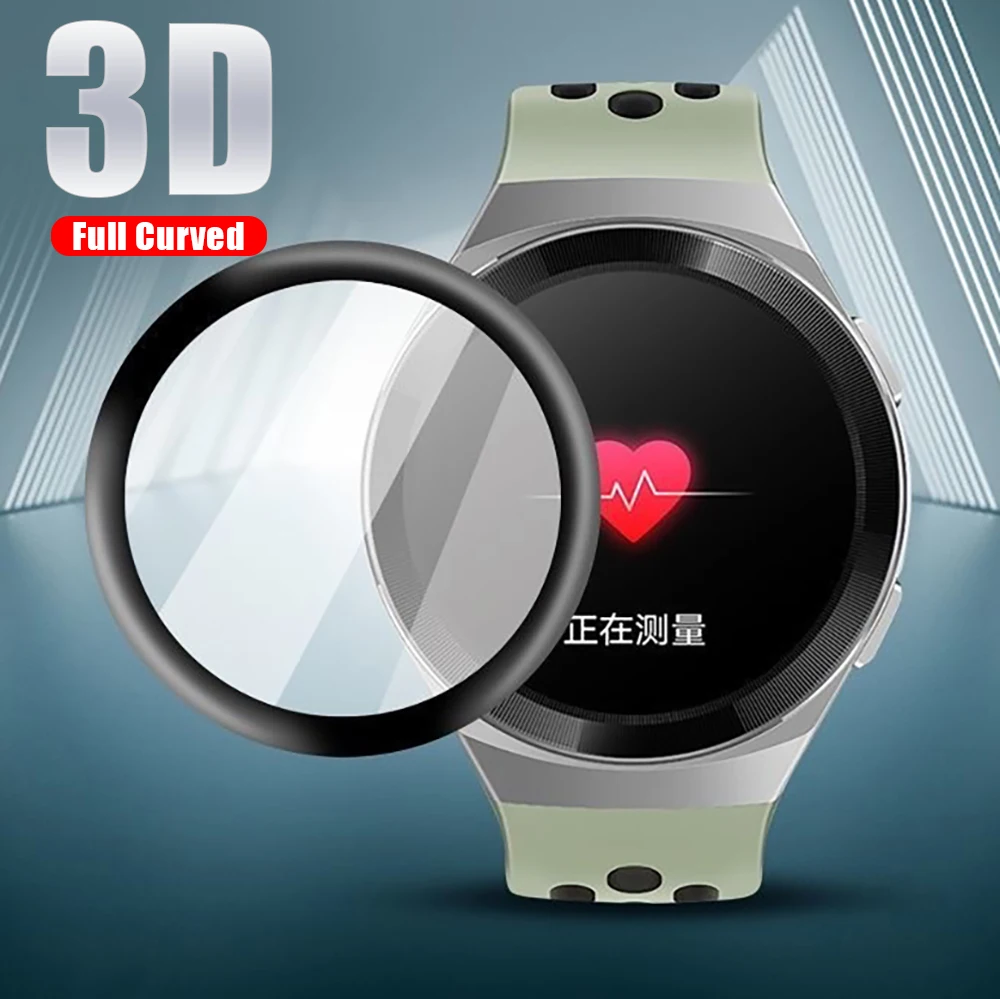 Защитная пленка для Huawei Watch GT2E на весь экран из мягкого стекловолокна |