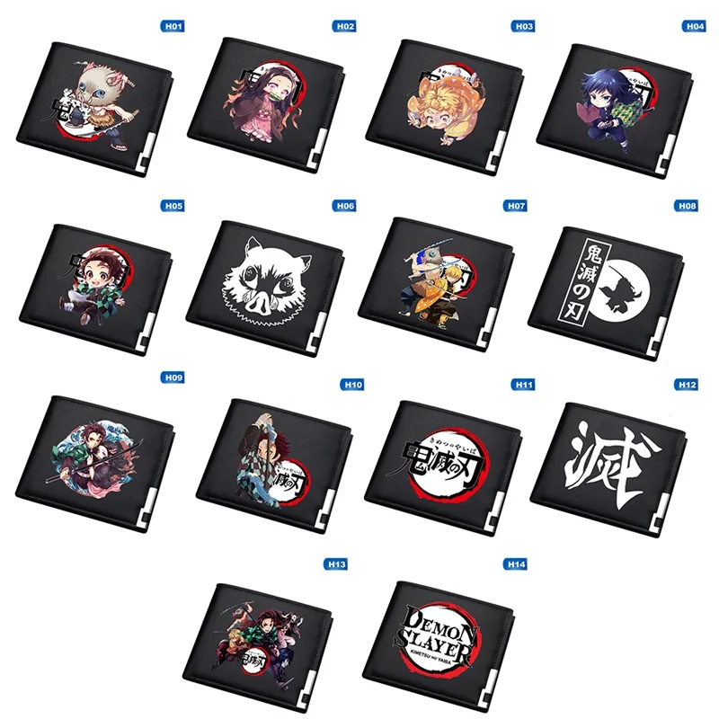 

Anime Demon Slayer: Kimetsu no Yaiba Kamado Cosplay Cartoon Wallet Short Purse cartera de anime