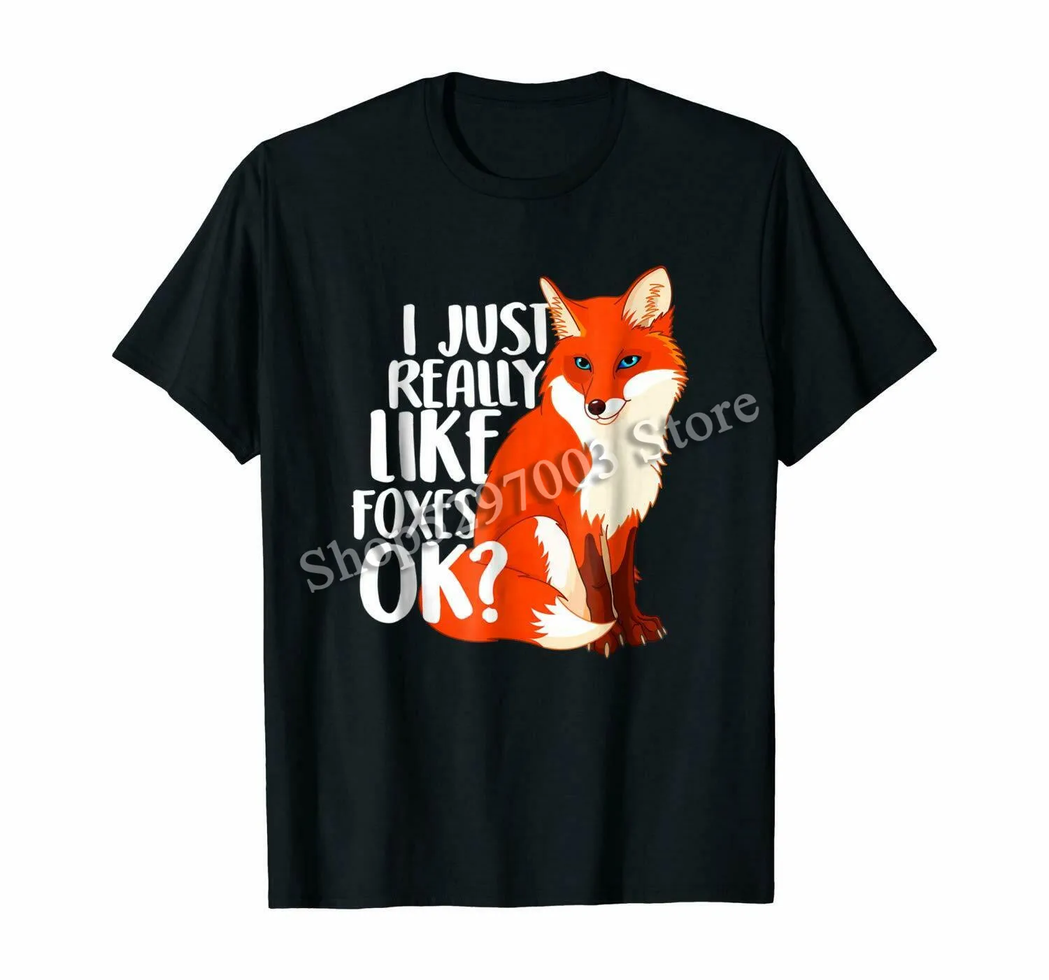 Я просто очень люблю лисы ОК-забавная лиса футболка Slim Fit Футболка | Мужская