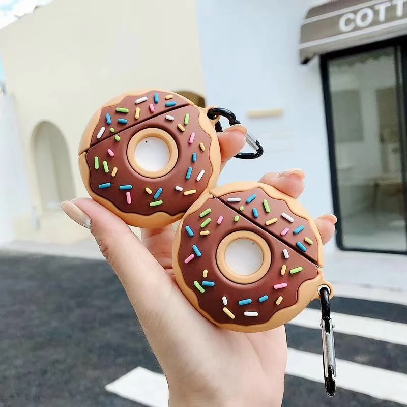Новые мягкие чехлы для наушников doughnut Apple AirPods 1 2 3 чехол зарядного устройства Airpods