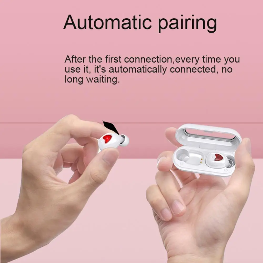 

Bluetooth5.0 Earphones Wireless TWS Earbuds Noise Reduction In-ear with Charging Compartment