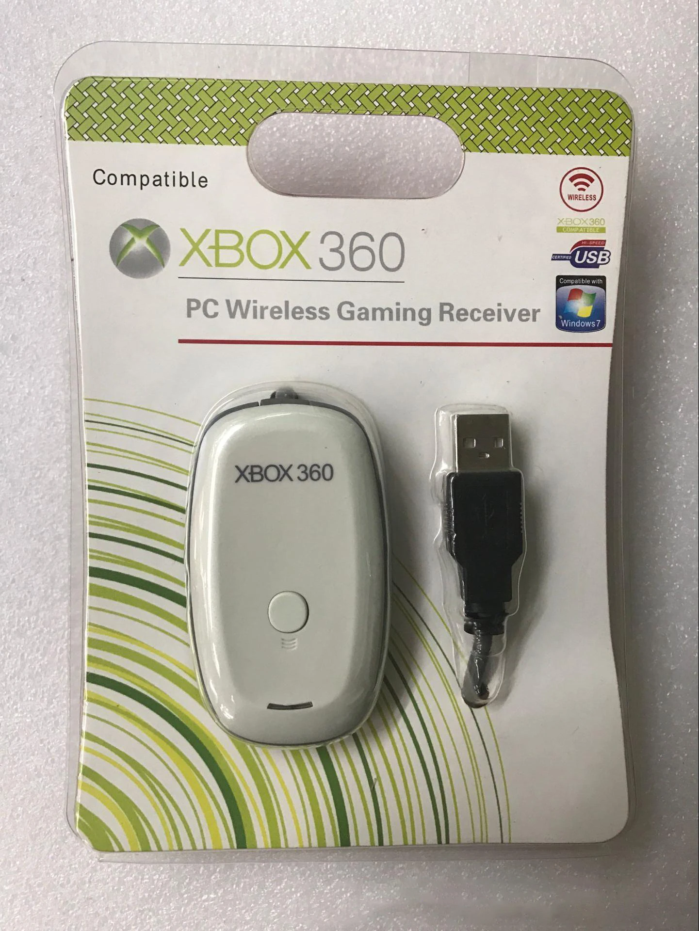 Беспроводной контроллер игровой USB ресивер для ПК черный белый адаптер Microsoft XBOX 360