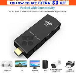 Mini PC Stick W5 Pro, windows 10, Intel Atom Z8350, 4 go DDR, 64 go, eMMC, 4K, 2.4/5.8 ghz, WiFi CC, BT 4.2 