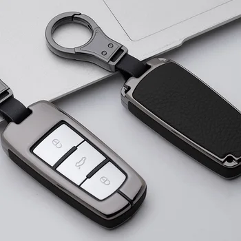 

Galvanzed Alloy&Leather Car Key Case For Volkswagen VW Tiguan MK2 Skoda Superb A7 Magotan Passat B5 B6 B7 B8 3C CC R36 2017 2018