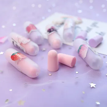 

1pc Pill shape Soft Foam Ear Plugs Tapered Travel Sleep Noise Prevention Sponge include box