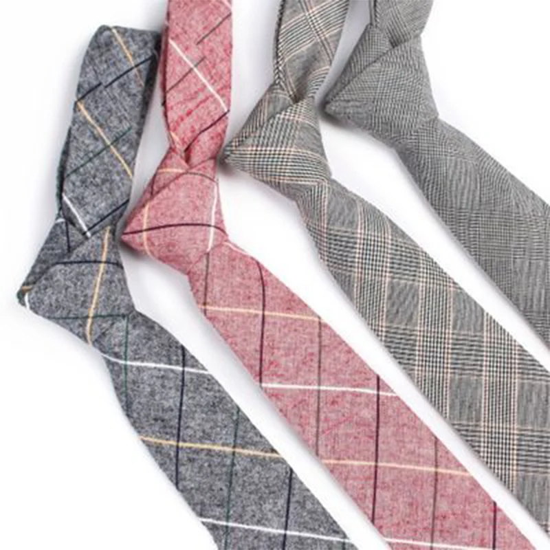

New Formal Ties For Men Classic Polyester Woven Plaid Party Necktie Fashion Slim 6.5CM Wedding Business Male Casual Ties