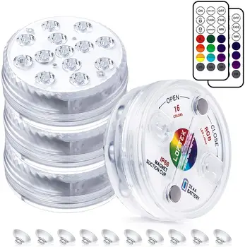 

13Led Diving Knob Lights Aquarium Colorful Underwater Waterproof Lights Highlight Remote Control Water Tank Lights