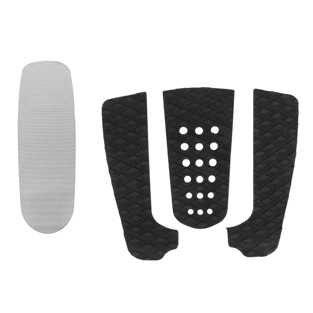 Long Lasting Surf Traction Pad  Surfboard Stomp Pads Grip for Surfboard  Skimboards Longboards Black Grey