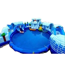 Inflatable Swimming Pool Giant Inflatable Water Slide For Children And Adults Play In Aqua Park