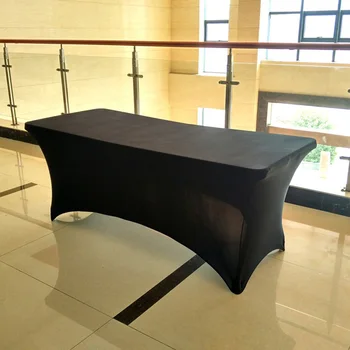 

Table Cover Cocktail Desk Party Banquet Stretch Cloth Durable Wedding Practical Decorations Bar Home Elastic Band Accessories
