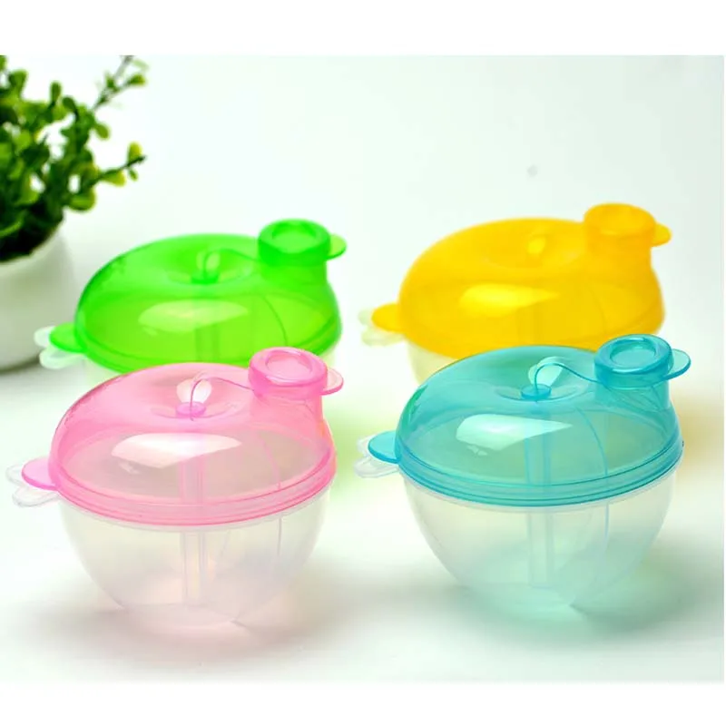 

Baby Milk Food Storage Box 1 Pcs 3 Grids Rotary Milk Powder Box Safety Storage Box Container Product Portable Milk Powder Tank
