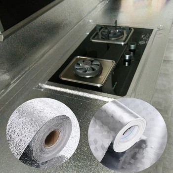 

Kitchen Wall Stove Aluminum Foil Oil-proof Sticker Anti-fouling High temperature Self-adhesive Croppable Wall Sticker Decoration