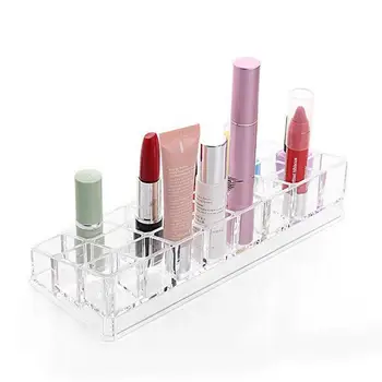 

24 Grid Makeup Organizer Storage Box Cosmetic Box Acrylic Lipstick Holder Jewelry Box Case Makeup Display Stand