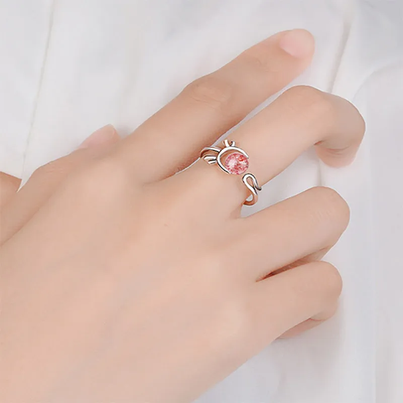 Bague Ringen, серебро 925, Ювелирное кольцо, открытое регулируемое женское серебряное кольцо на палец с круглым гранатовым драгоценным камнем, обручальное модное ювелирное изделие