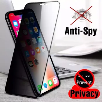 Anti Spy Tempered Glass For iPhone 11 12 Pro Max Full Privacy XS Max X XR Privacy Screen protector iPhone 7 8 6 6S Plus Glass tanie i dobre opinie OIMG anti-reflet CN (Origine) APPLE Film avant Full Cover Scratch Proof for iphone 11 pro tempered glass privacy for iphone x tempered glass privacy