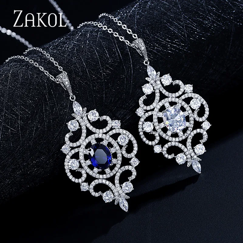 ZAKOL модные элегантные AAA + кубический цирконий Хрустальная люстра свадебные