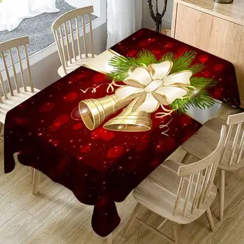 

Christmas New Rectangle Round Table Cloth Waterproof Plastic Printed Tablecloths Table Cover Home Decor Christmas Tablecloth