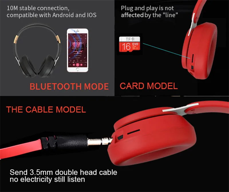 Bluetooth Headphones With Mic Wireless