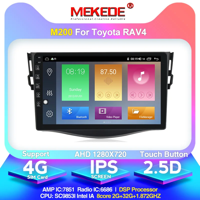 4G+ 64G 4GLTE Сплит ips экран Android 10,0 2din автомобильный wifi радио стерео плеер для Toyota RAV 4 2006 2007 2008 2009 2010 2011 2012 - Цвет: 32G model