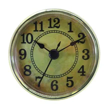 Horloge à Quartz 2.76 pouces (70mm), ajustement/insertion avec chiffre arabe, mouvement à Quartz (garniture dorée)