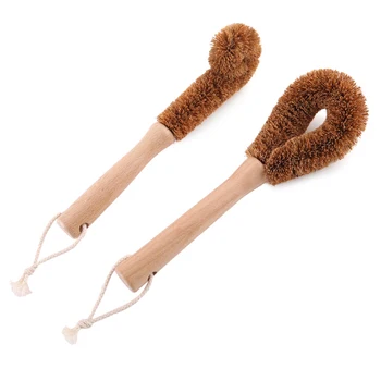 

Kitchen Cleaning Brush Natural Coir Brush Hemp Fiber Non-stick Skillet Brush Oil Degreasing Dish Washing Cup Pot Brush