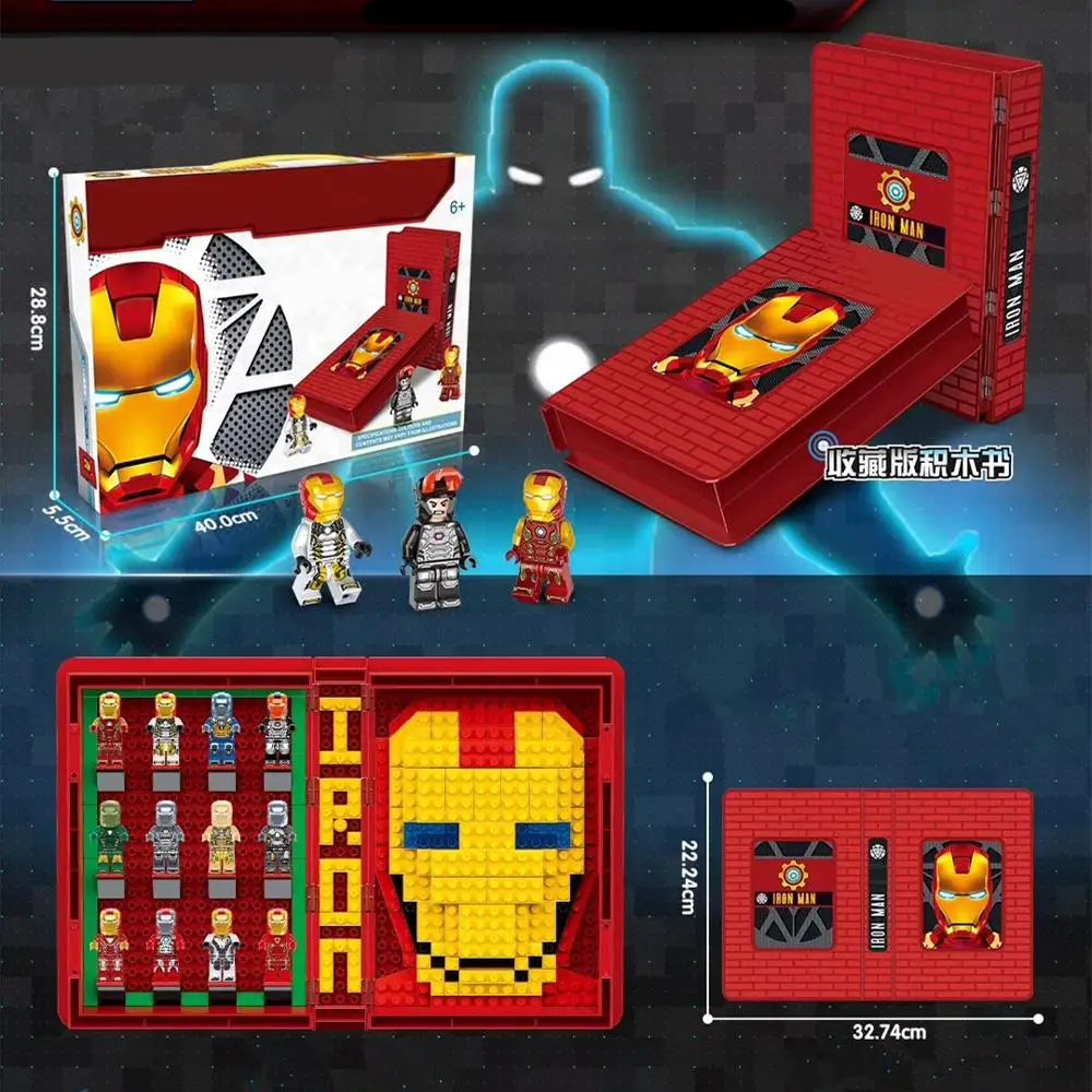 

2020 Marvel Avengers Super Heroes Iron Man Collections Book Figures Building Blocks Bricks Legoinglys Toys Juguetes Gift
