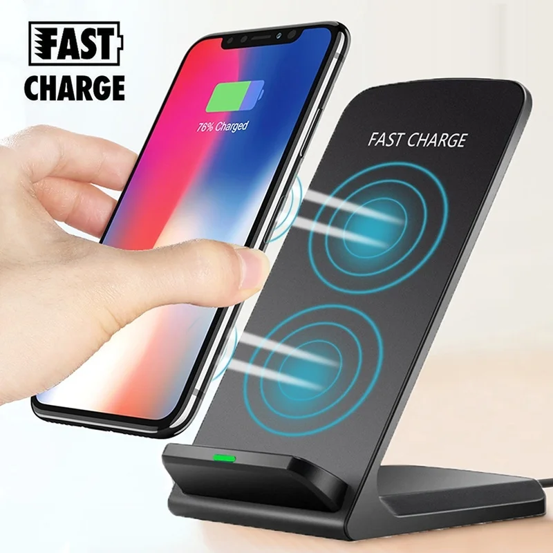 10 Вт Беспроводное зарядное устройство для iPhone 11 Pro Max быстрая Qi Беспроводная зарядная подставка для samsung Note10 S10 S9 Plus A50 Chargeur беспроводной
