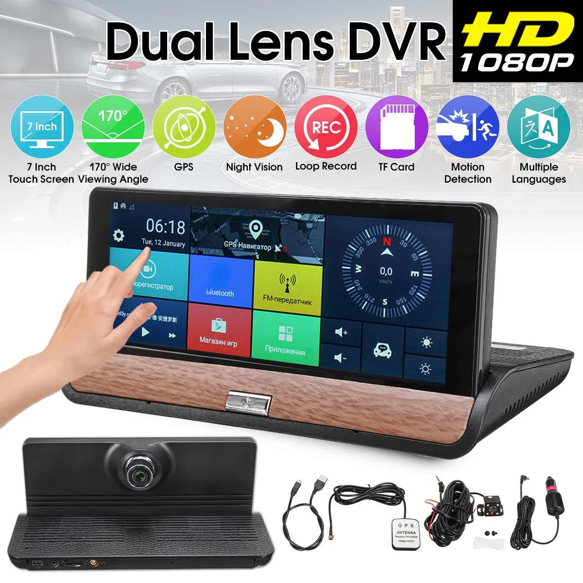  7 ''auto Gps Navigation Lkw Gps Navigator Touchscreen Set Nav bluetooth In-Dash Einheiten Navigatio