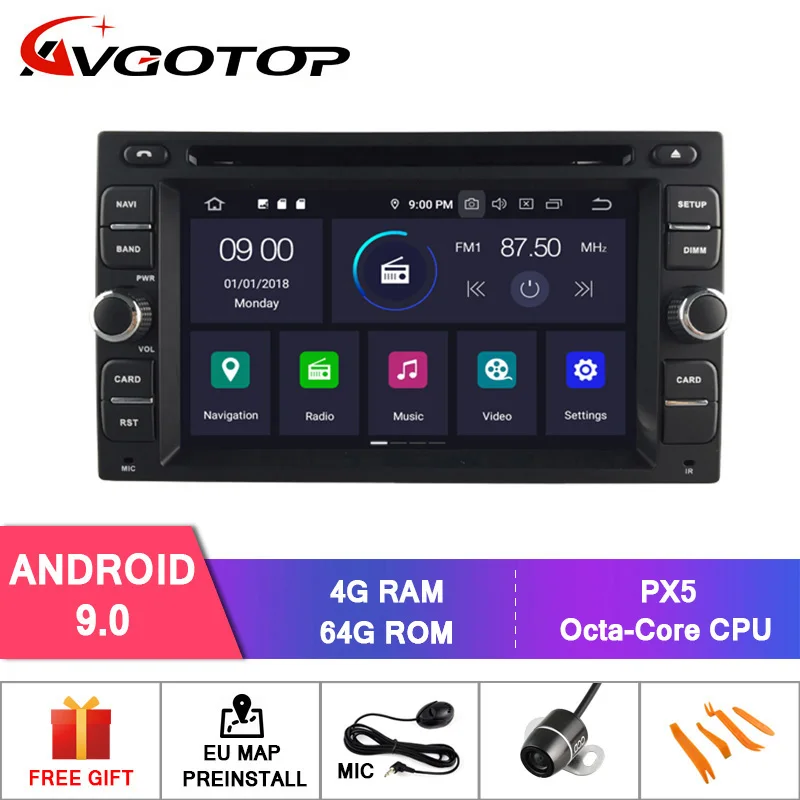 Cheap AVGOTOP Android 9.0 4GB+64GB CAR DVD PLAYER for NISSAN QASHQAI/PALADIN  IPS HD Screen NAVIGATION 1