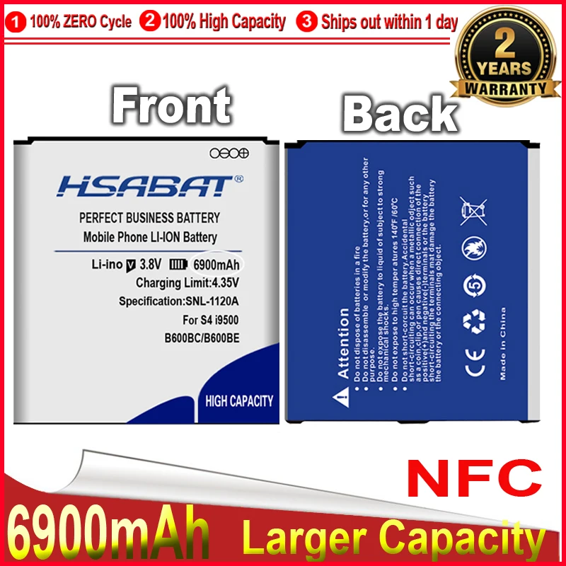 HSABAT 6900mAh B600BC Battery for Samsung Galaxy S4(s4 Active) I9150 I9152 I9295 i9505 I9158 i9502 i9515 i9508 i9500 NFC Grand 2 | Мобильные