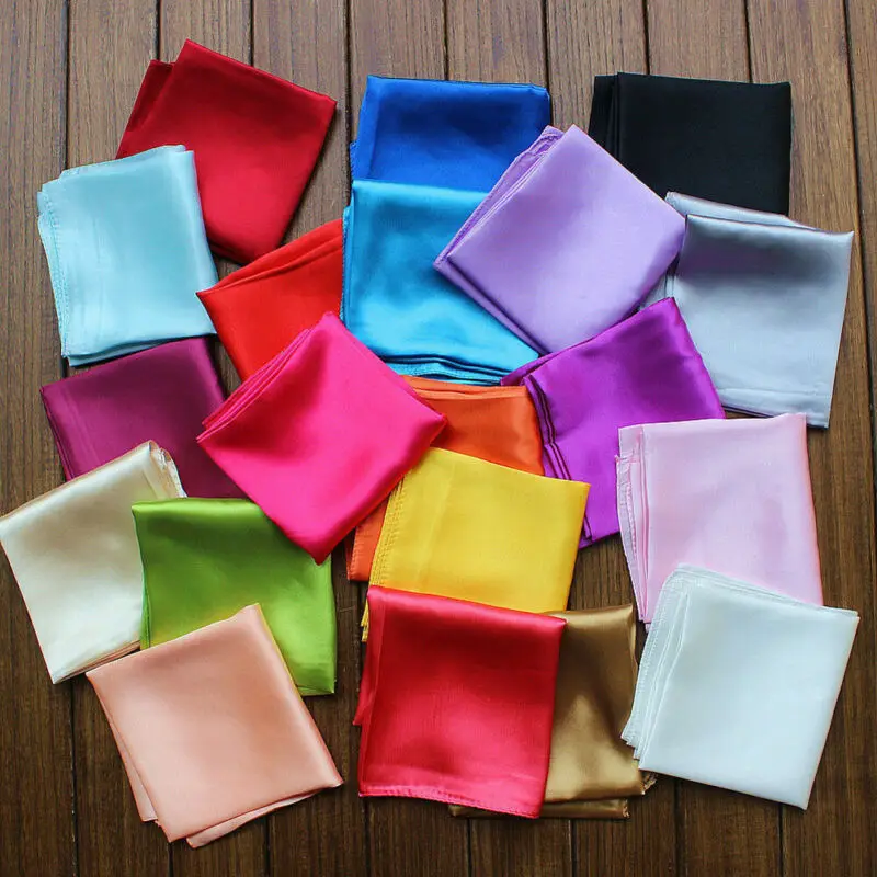 NEW Square scarf hair band for business women party elegant small vintage tight retro head neck silk satin scarf 60cm