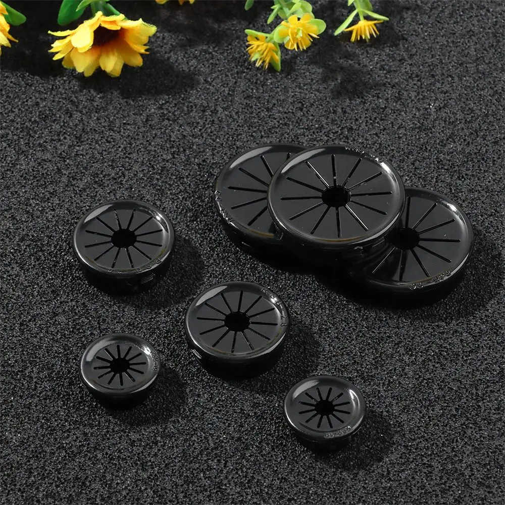10Pcs Plastic Cable Hole Cover Furniture Dust Plug Buckle Office Computer Table Grommet Wire Passing Line Outlet Rings Home Tool