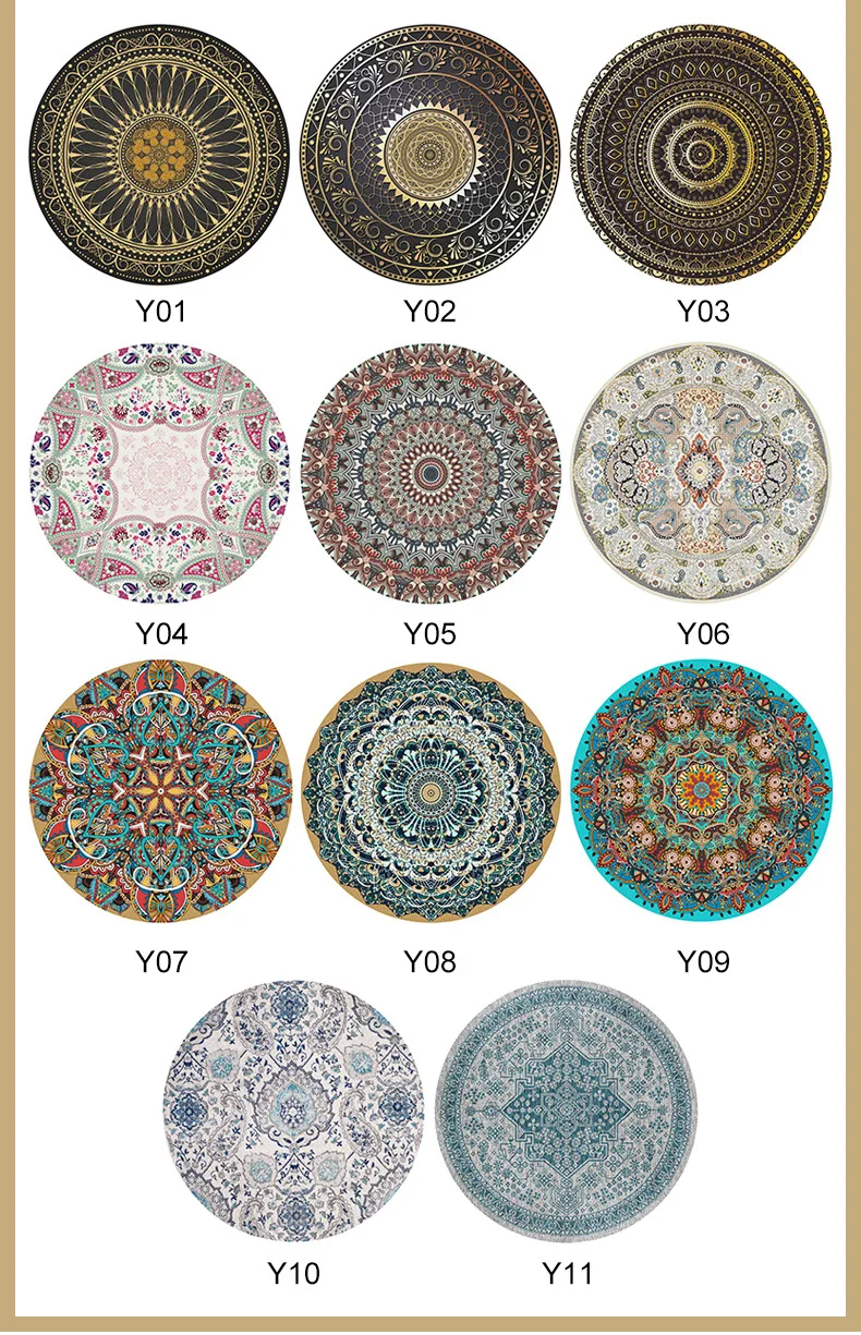 1 American ethnic bohemian vintage round rug (6)