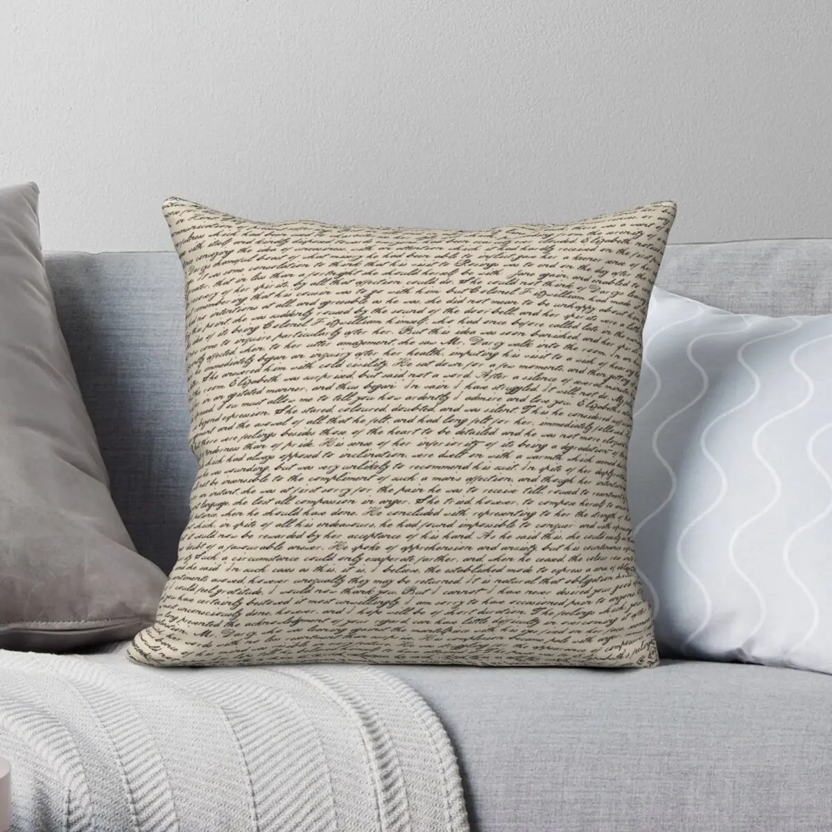

Literature In Print Pride And Prejudice Pillowcase Polyester Linen Velvet Printed Zip Decor Car Cushion Cover 18"