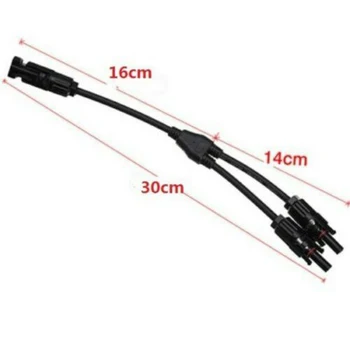

T Splitter Cable Connector Automatic lock Part Repair DC1000V 30cm 1 Pair