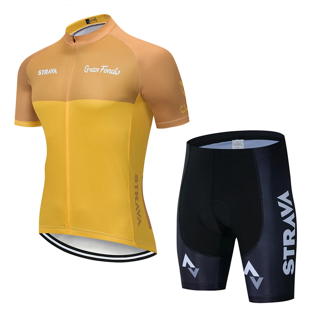 Летний Strava комплект Джерси с короткими рукавами для велоспорта Maillot Ropa Ciclismo Uniformes быстросохнущая велосипедная Одежда MTB велосипедная одежда - Цвет: Pic Color