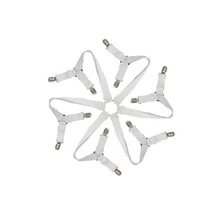 Фиксаторы для простыней, крепежные детали, 6 сторон, подтяжки для простыней, эластичные держатели для простыней, фиксаторы для матрасов, ремни, Регулируемая посадка