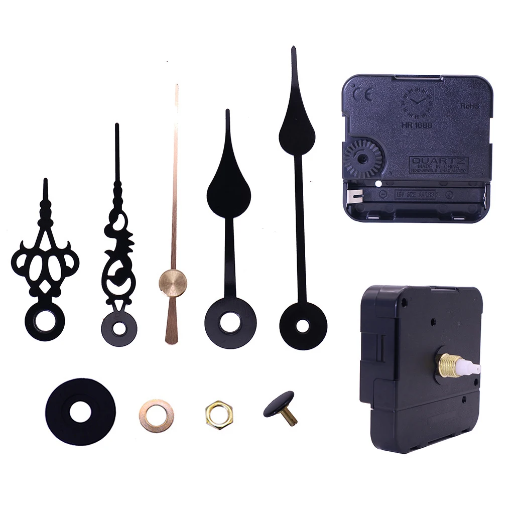 Small Quartz Wall Clock Movement Repair Tool Replacement with 4 Long Hands