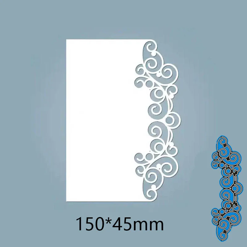 New Arrival hollow flower edge Cutting Dies Stencil DIY Scrapbooking Photo Album Embossing Decor Paper Card Craft 150*45mm | Дом и сад