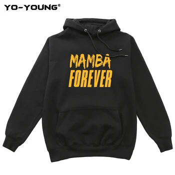

Yo-Young Hoodie Sweatshirt Unisex Kobe Bryant Black Manba Forever Golden Print Streetwear Quality Hip Hop Hoodie Sweatshirt