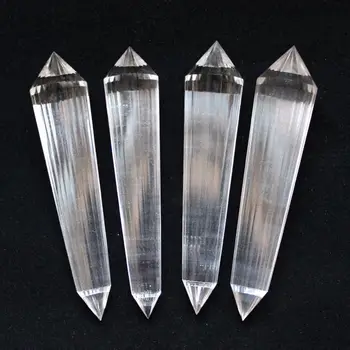 

100mm Natural Crystals Clear Quartz Double Point 24 side1pc