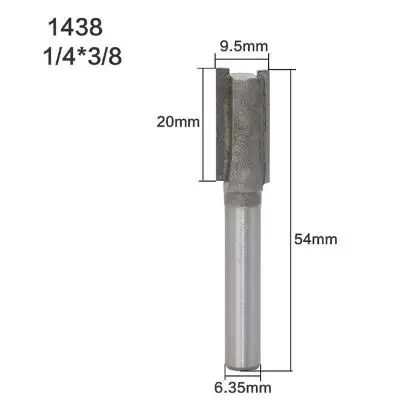 1 шт. 6,35 мм 12,7 мм 1/" 1/4" прямой хвостовик/Dado быстроходный деревообрабатывающий фрезерный станок бит фрезы для очистки дерева снизу бит деревообрабатывающих инструментов - Длина режущей кромки: NO 6