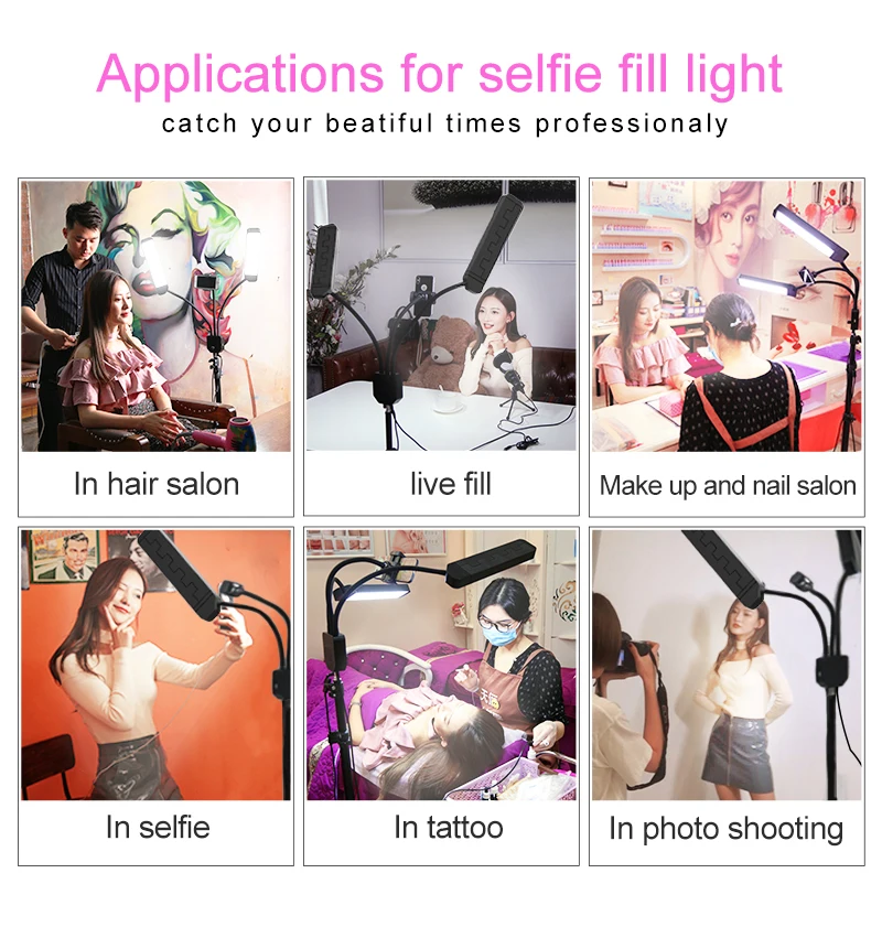 MAMEN Selfie Ring Light светодиодный приглушаемая Фотографическая подсветка для Youtube Studio