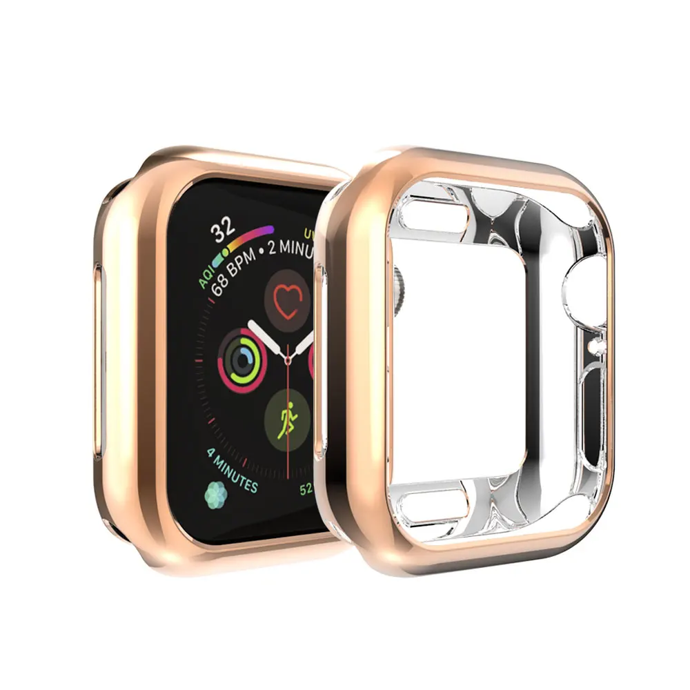 Чехол для часов 44 мм для Apple Watch serise 5 4 3 2 1 ремешок чехол 38 мм 42 мм ТПУ Мягкий Прозрачный квадратный отверстие для iwatch 4 40 мм