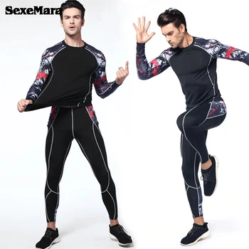 

Men's Long Johns Suit Compression Thermal Underwear For Men Tights Fitness Running Kit Sport Rashgard Gym Cycling Sportswear