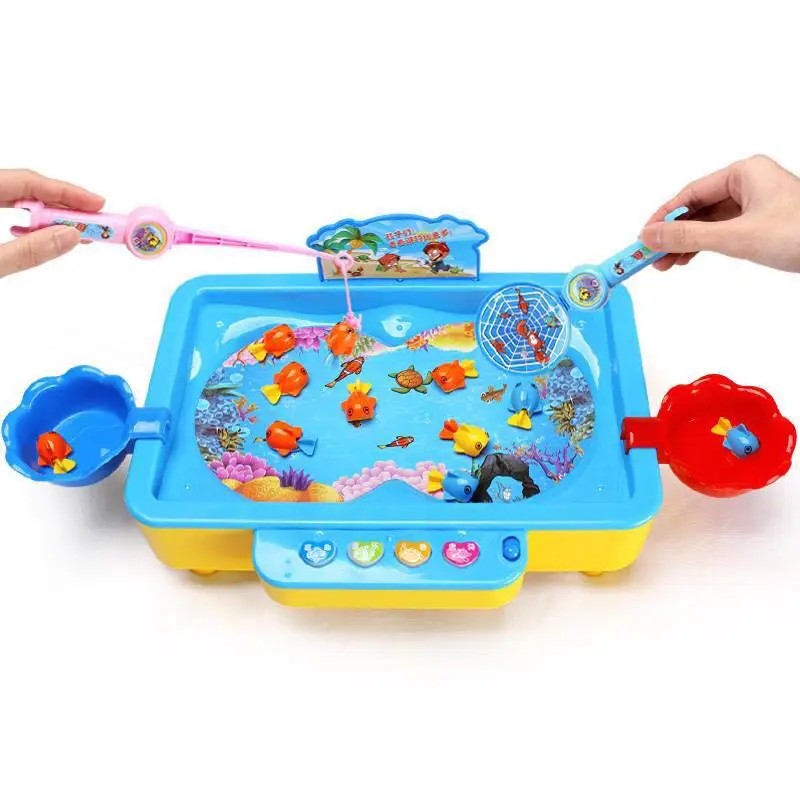 

2019 NEW Magnetic Electric Fishing Game With Music Indoor/Outdoor Game Mini-Sized Multi-Player