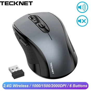 

TeckNet Sound Ordinary Wireless Mouse Silent Mouse 2000DPI Computer Ergonomic Mouse Mute USB Wireless Mice for Laptop PC Mouse