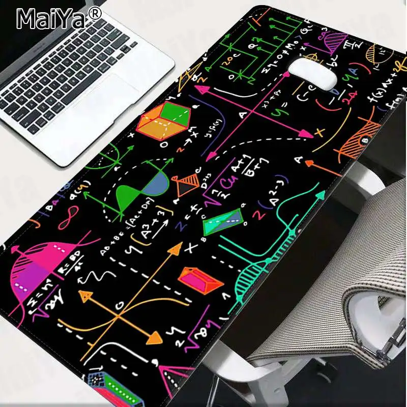 Maiya дизайн подарочный коврик для мальчика Геометрическая формула DIY дизайн игровой с узором коврик для мыши большой коврик для мыши клавиатуры коврик