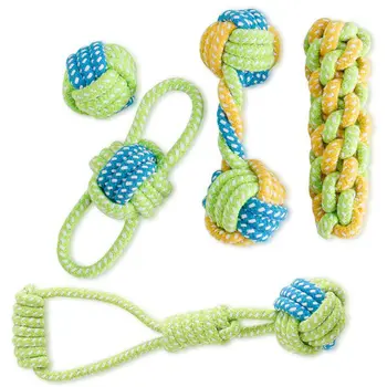 

Small Dog Puppy Rope Chew Toys Teething Clean,Natural Cotton Rope Ball Interactive Tug Of War Toys For Aggressive Chewers